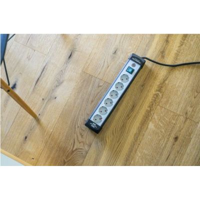 8. Brennenstuhl 1951560101 5 m power strip 6 x network sockets Indoor Black, Gray