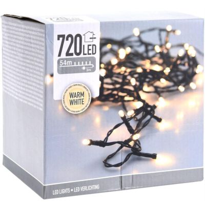 CHRISTMAS TREE LIGHTS 720 LED WARM WHITE LIGHT CHAIN