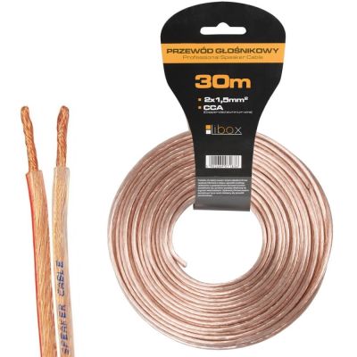 LIBOX SPEAKER CABLE LB0008-30 2X1.5MM (30M) CCA