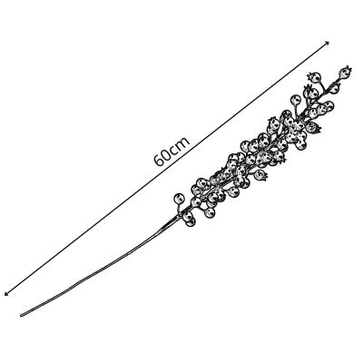6. DECORATIVE BRANCH 60 CM RED