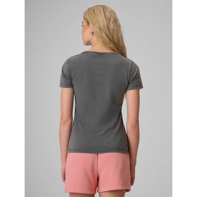 2. Women's slim T-shirt with print 4F 4FRAW26TTSHF4373-24S