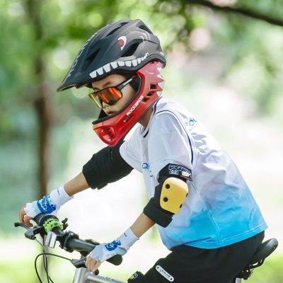 4. Rockbros TT-32006 Shark Children's Bike Helmet with Detachable Jaw Size S (48-52) - Black