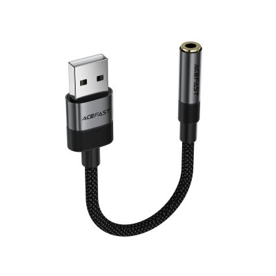 4. Acefast J13 USB-A to 3.5mm mini jack adapter - black