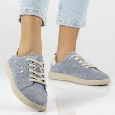 8. Women's blue leather shoes Filippo DP6738