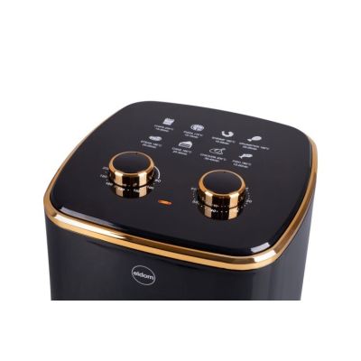 6. ELDOM FAT-FREE FRYER FR500 5.5 L 1200W GLASS CONTAINER, GRID, SILICONE PAD, 8 PROGRAMS, TEMPERATURE CONTROL.