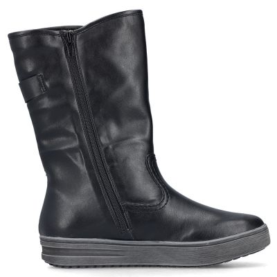 2. Rieker L2580-00 short insulated black women's boots