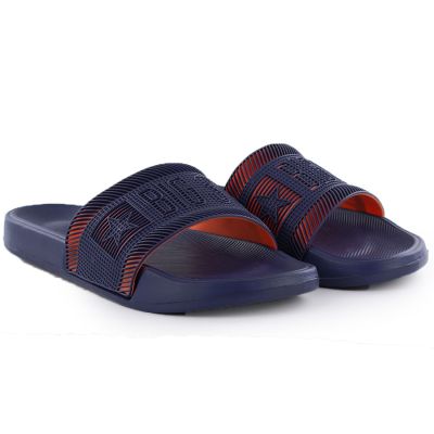 3. Men's navy blue Big Star RR174A052 beach pool flip-flops