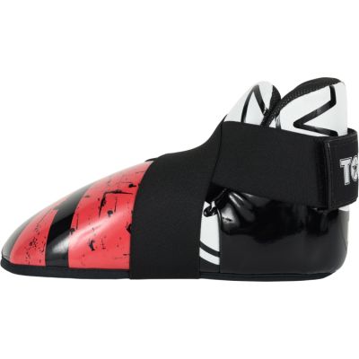 3. TOP TEN OSTT-PU "SUPERLIGHT" URBAN ARTS foot protectors black and red (WAKO APPROVED new)