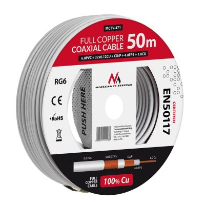 6. Maclean MCTV-471 coaxial cable (50m; white)