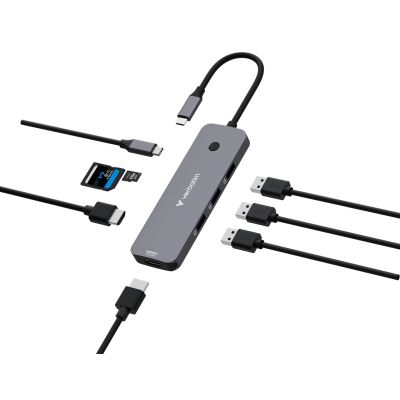 6. Verbatim CMH-08 USB Type-C 5000 Mbit/s Silver