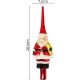 4. CHRISTMAS TREE TOP 28.5 CM SANTA CLAUS