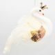 5. SWAN DECORATIVE HANGING BAUBLE 17CM PEARL WINGS