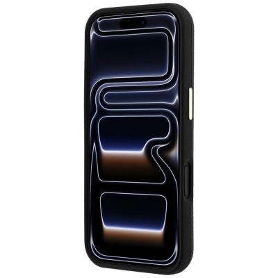 5. Guess Grained & Big Resin Logo Case for iPhone 18 Pro / 17 Pro - Black