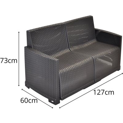 13. LOUNGE FURNITURE SET: 2 ARMCHAIRS + SOFA + COMO TABLE
