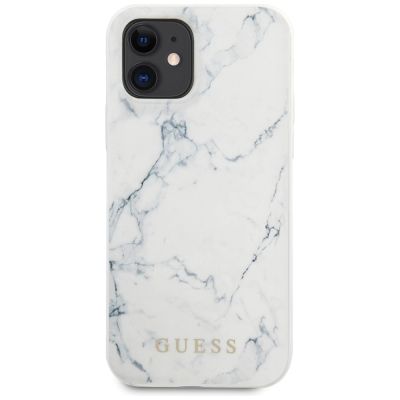 6. Guess Marble Case for iPhone 12 mini 5.4" - White