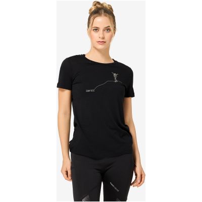 3. Women's short-sleeve SUPER.NATURAL W BERGGLÜCK TEE T-shirt, black