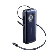 Baseus EnerCore CR11 20000mAh 100W Power Bank with Retractable USB-C Cable - Black