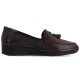 2. Rieker 53771-25 women's leather wedge shoes, comfortable brown