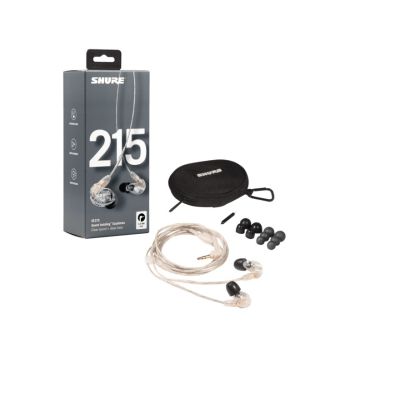 3. Shure SE215-CL-EFS - In-ear headphones, detachable cable, transparent