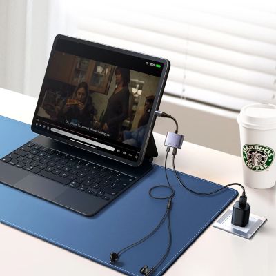 10. Joyroom SY-L02 Lightning to 2x Lightning DAC adapter 2in1 - black