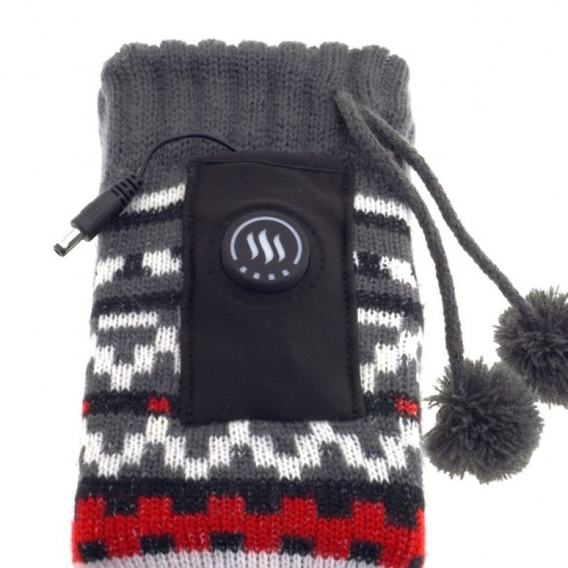 22. GLOVII HEATED POWER BANK SLIPPERS UNI SIZE (36-43), NORWEGIAN PATTERN, BATTERIES AND CHARGING CABLE INCLUDED, GOBM