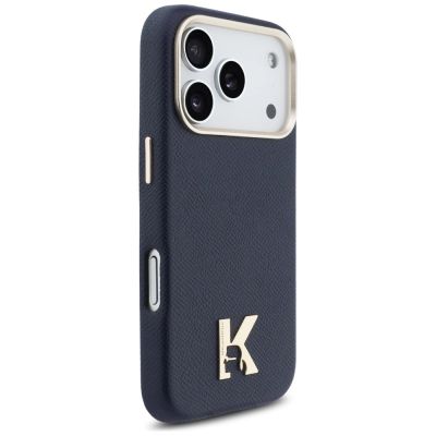 4. Karl Lagerfeld Karl Head Logo MagSafe Case for iPhone 17 Pro - Blue