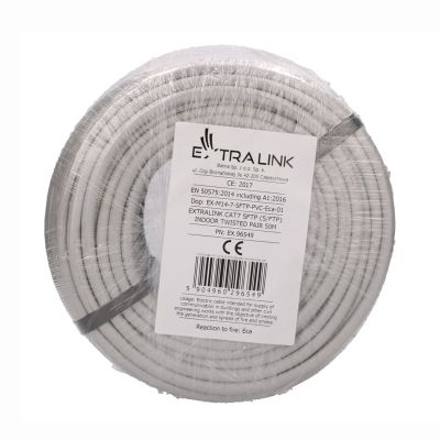 6. Extralink CAT7 SFTP (S/FTP) INDOOR TWISTED PAIR 50M network cable