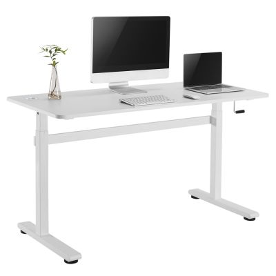 12. Ergo Office manual height adjustment desk, max 40 kg, max height 117 cm, with a tabletop for sitting and standing work, ER-401 W