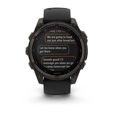 4. Garmin Fenix 8 Solar Sapphire Titanium Carbon Grey Watch