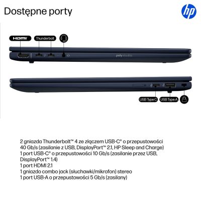 15. HP EliteBook X G1i 14 inch Notebook Next Gen AI PC Copilot+ PC Intel Core Ultra 7 258V Laptop 35.6 cm (14") 2K 32 GB LPDDR5x-SDRAM 1 TB SSD Wi-Fi 7 (802.11be) Windows 11 Pro Blue