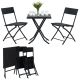 9. Small Black Forest garden furniture set | two chairs + black table