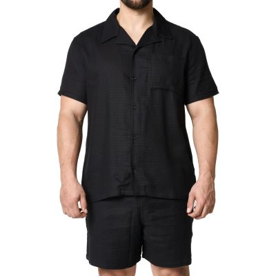 BOSS Vida_Shirt NERO Beach Shirt (50540154-001)