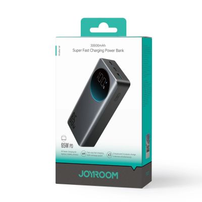 7. Joyroom JR-PBF05 Pro 30000mAh 65W Powerbank with Digital Display 2x USB-C 1x USB-A - Black