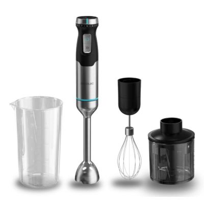 3. Cecotec Power Pulsar 2300MAX Cream&Crrush 2300 W Immersion Blender Black, Stainless Steel