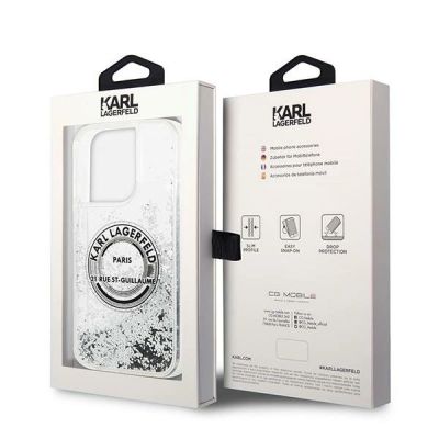 8. Karl Lagerfeld KLHCP14XLCRSGRS iPhone 14 Pro Max 6.7 "silver / silver hardcase Liquid Glitter RSG