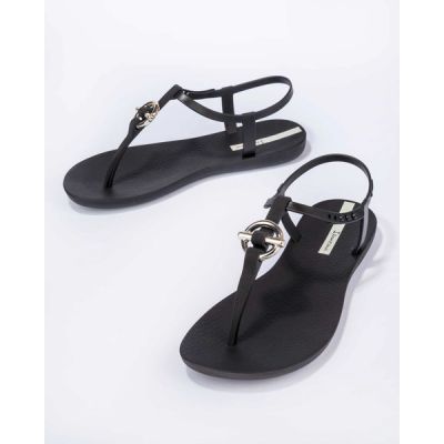 4. Ipanema Sandal Class women's flip-flop sandals fashionable black with gold