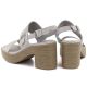 3. Women's ash-gray heeled sandals M.Daszyński MR23126-9