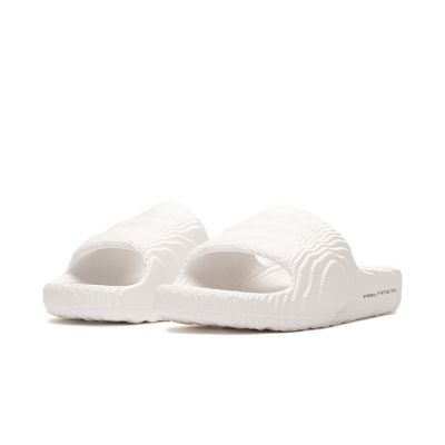 9. Adidas Adilette 22 Crystal White women's/men's slides with a comfortable profiled sole (HQ4672)
