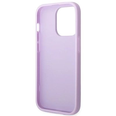 7. Guess Saffiano Strap Case for iPhone 14 Pro - Purple
