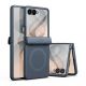 2. Tech-Protect Kevlar Aura MagSafe Case for Samsung Galaxy Z Flip 8 - Navy Blue