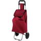 TROLLEY SHOPPING BAG ON WHEELS WITH FRAME 33L RED
