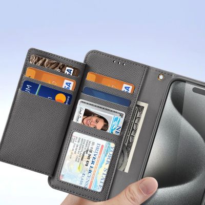 8. Dux Ducis Lawa Leather Case for iPhone 15 Pro - Gray