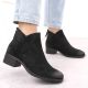 13. Women's ankle boots with a block heel, insulated, black, Potocki 12472