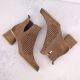 14. Suede high-heeled ankle boots Potocki W WOL213B brown