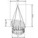 6. OPENWORK HAMMOCK HANGING CHAIR STORK'S NEST 80x60CM ECRU