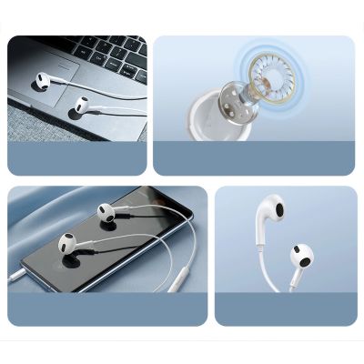18. Baseus Encok H17 3.5mm minijack wired headphones white (NGCR020002)