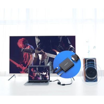 7. Ugreen adapter HDMI - VGA micro USB / audio 3.5 mm mini jack black (40248)