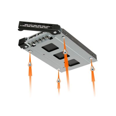3. Icy Dock MB411SPO-B drive bay panel Black