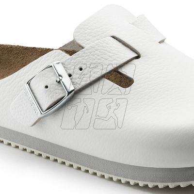 7. Birkenstock Boston Super Grip White men's clogs genuine leather medical medical flip-flops regular wide (0060134)