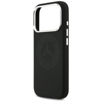 6. Mercedes Silicone Vintage Logo MagSafe Case for iPhone 17 Pro - Black
